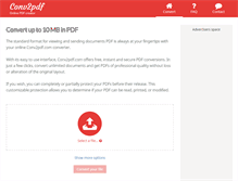 Tablet Screenshot of en.conv2pdf.com
